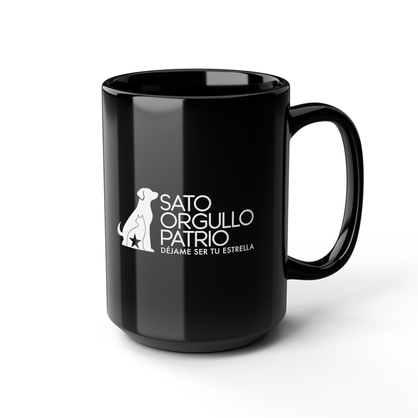 Déjame ser tu estrella - Taza negra de 15oz