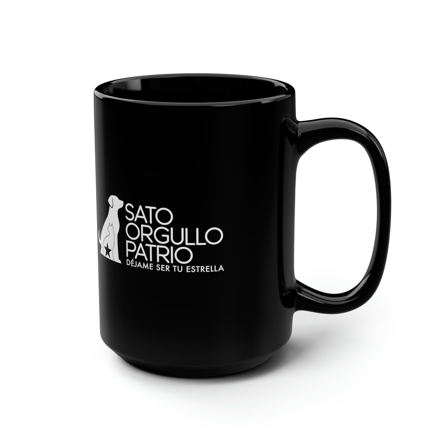 Déjame ser tu estrella - Taza negra de 15oz