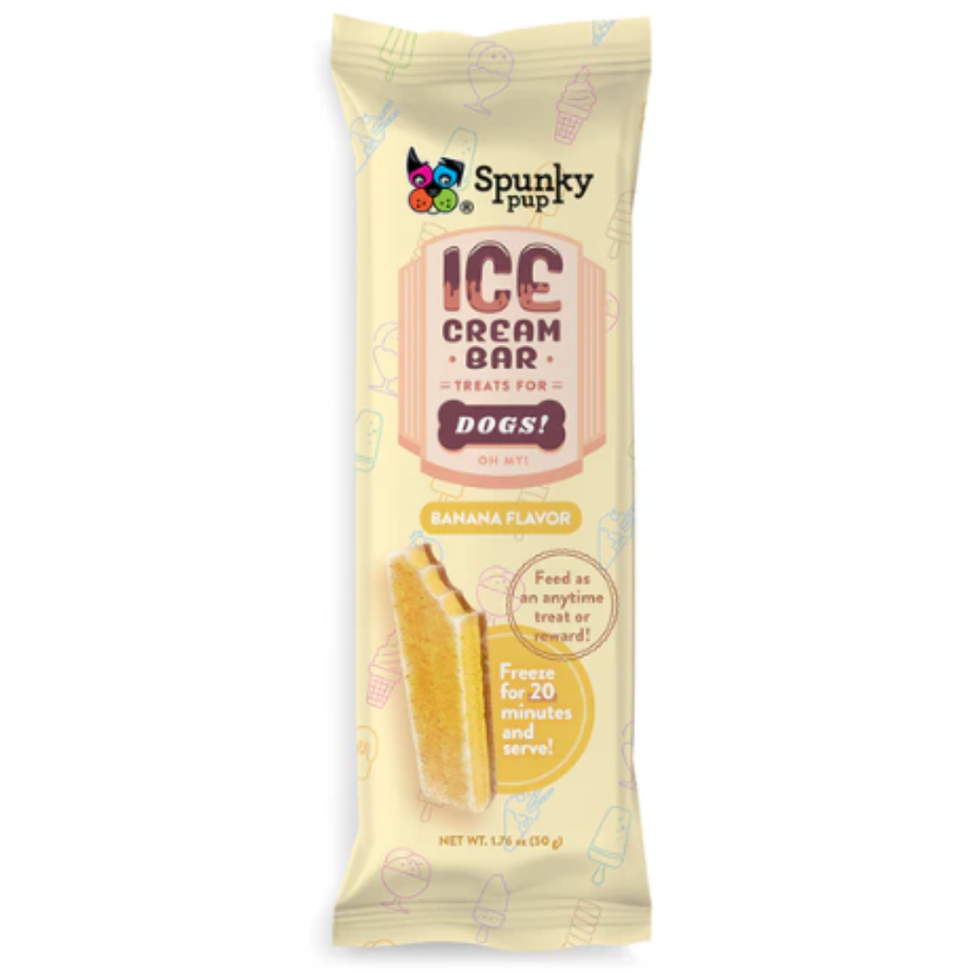 Spunky Pup Ice Cream Bar Dog Treats, 3 Flavors Pack, Cheese Vanilla Banana