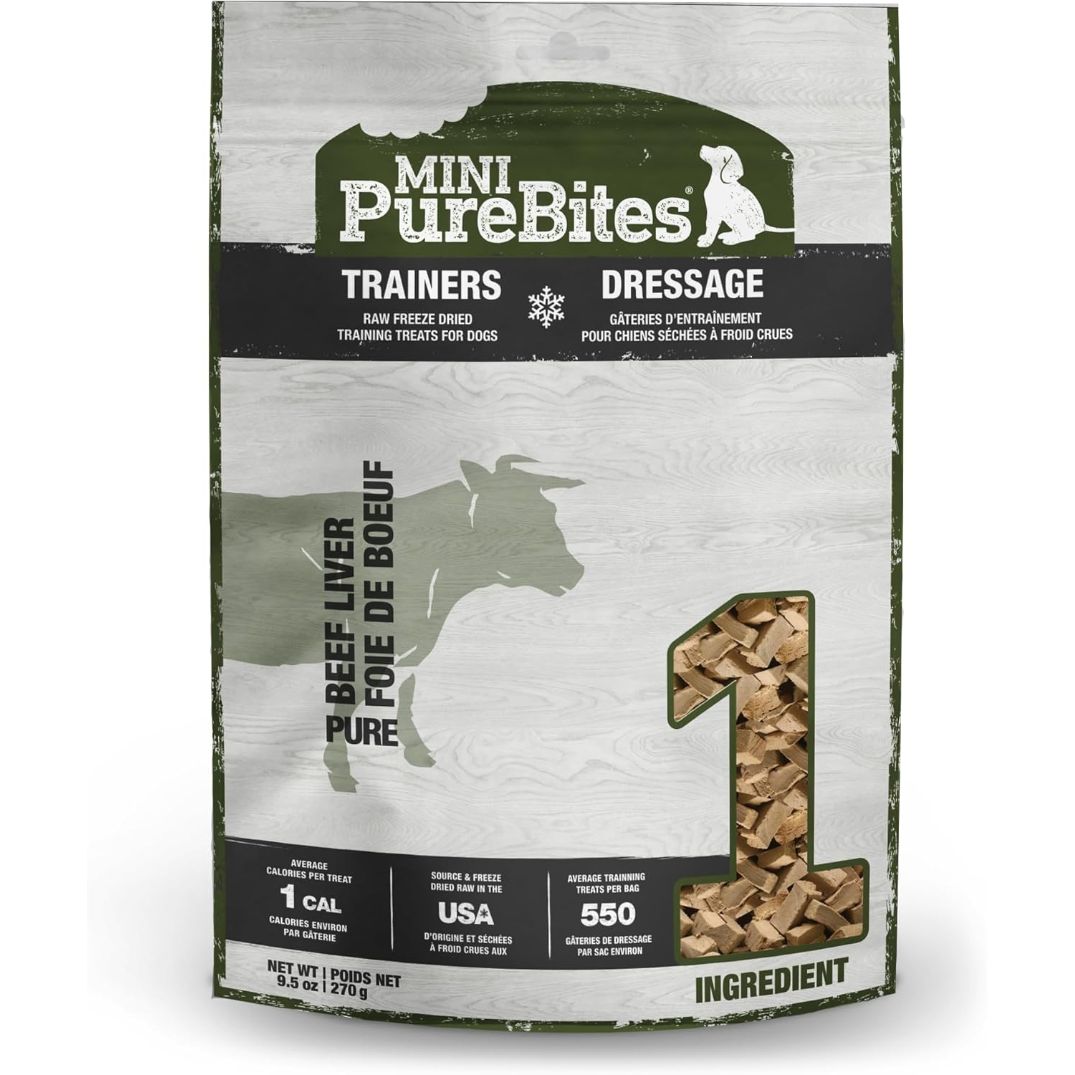 Mini PureBites Beef Liver Freeze-Dried Trainer Dog Treats