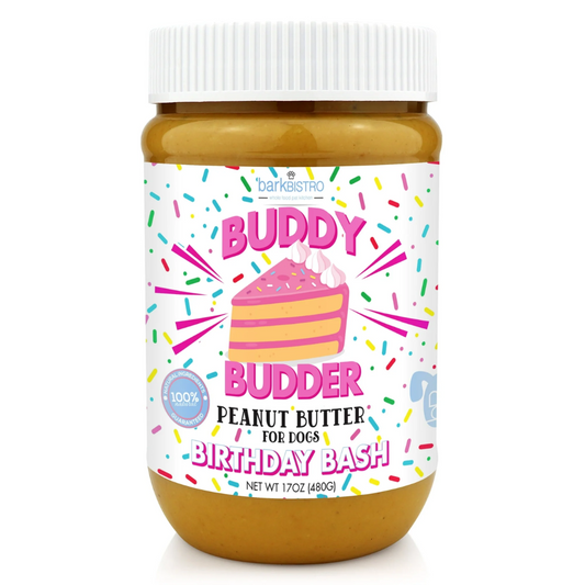Bark Bistro Birthday Bash Buddy Budder 17oz jar