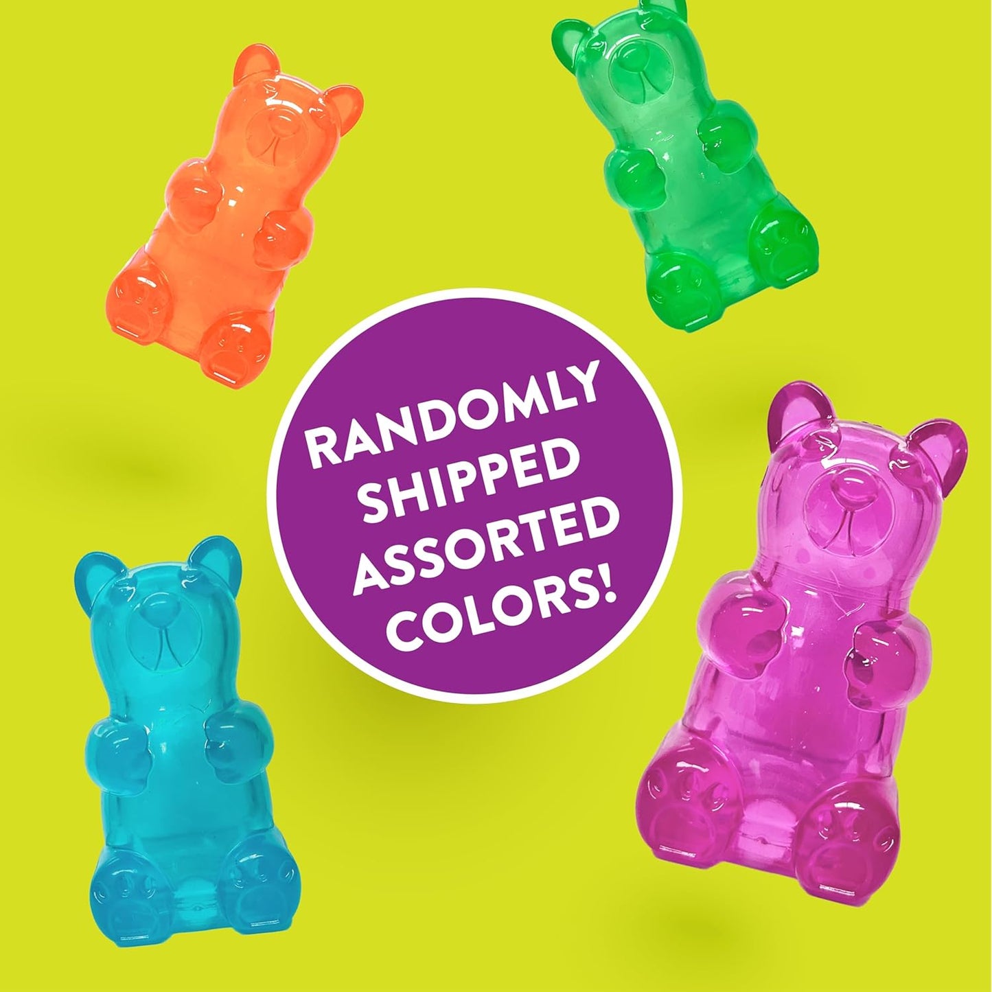 Spunky Pup Spunky Gummy Bear Interactive Squeaky Dog Toys, Medium