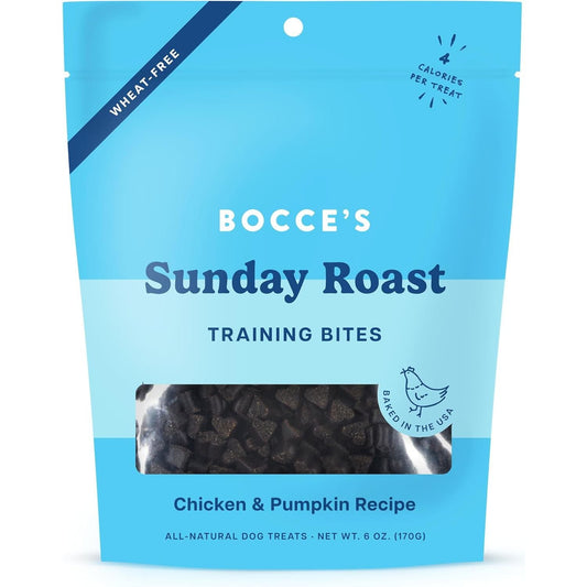 Bocce's Bakery Chicken & Pumpkin Sunday Roast Training Treats for Dogs 6 oz