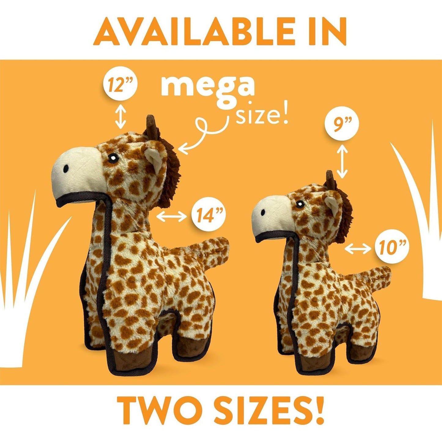 Spunky Pup Tough Plush Giraffe Dog Toy for Aggressive Chewers