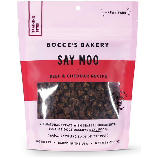 Bocce's Bakery Say Moo Beef & Cheddar Training Treats 6 oz