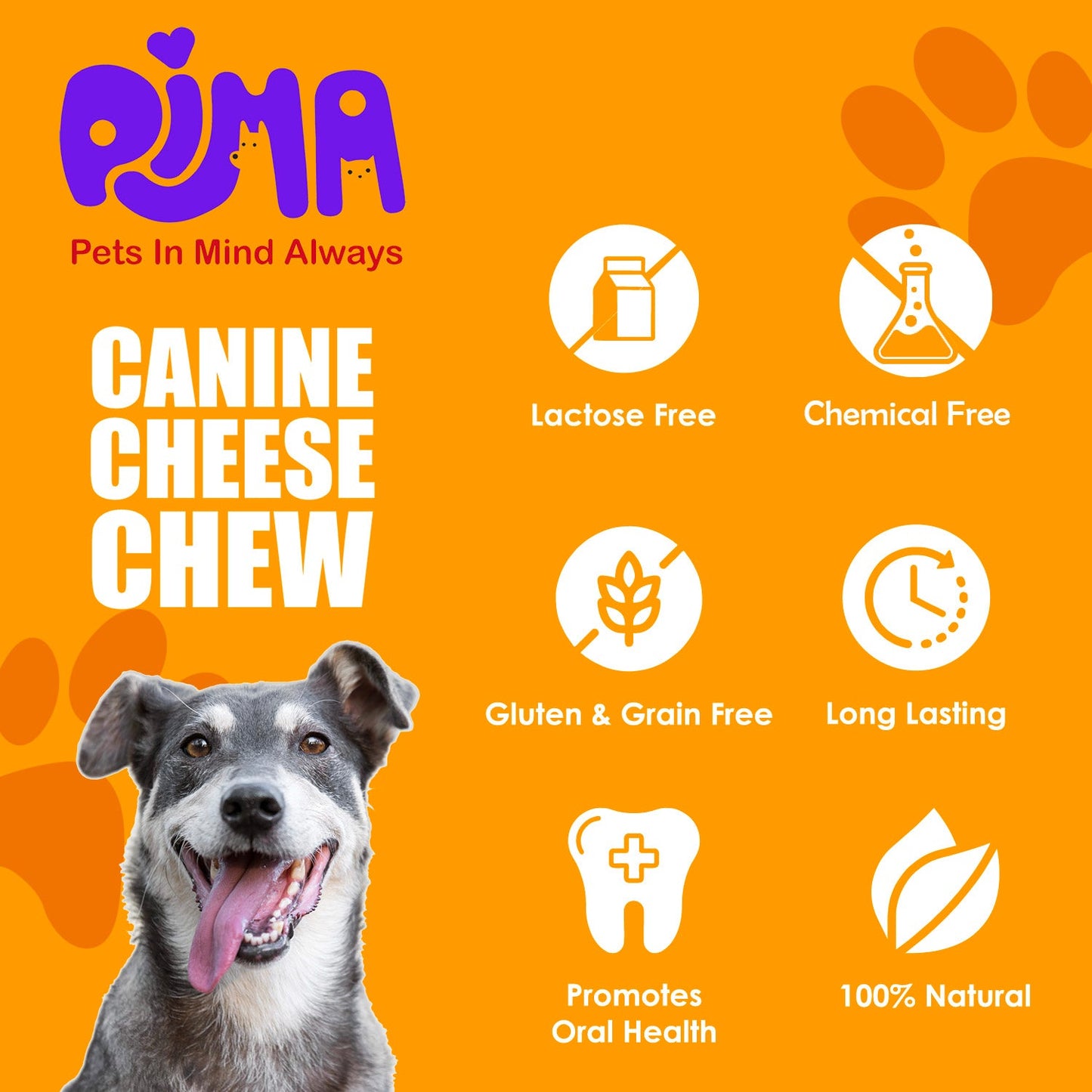 PIMA Canine Cheese Chew for Dogs - 1 Pounder Bag