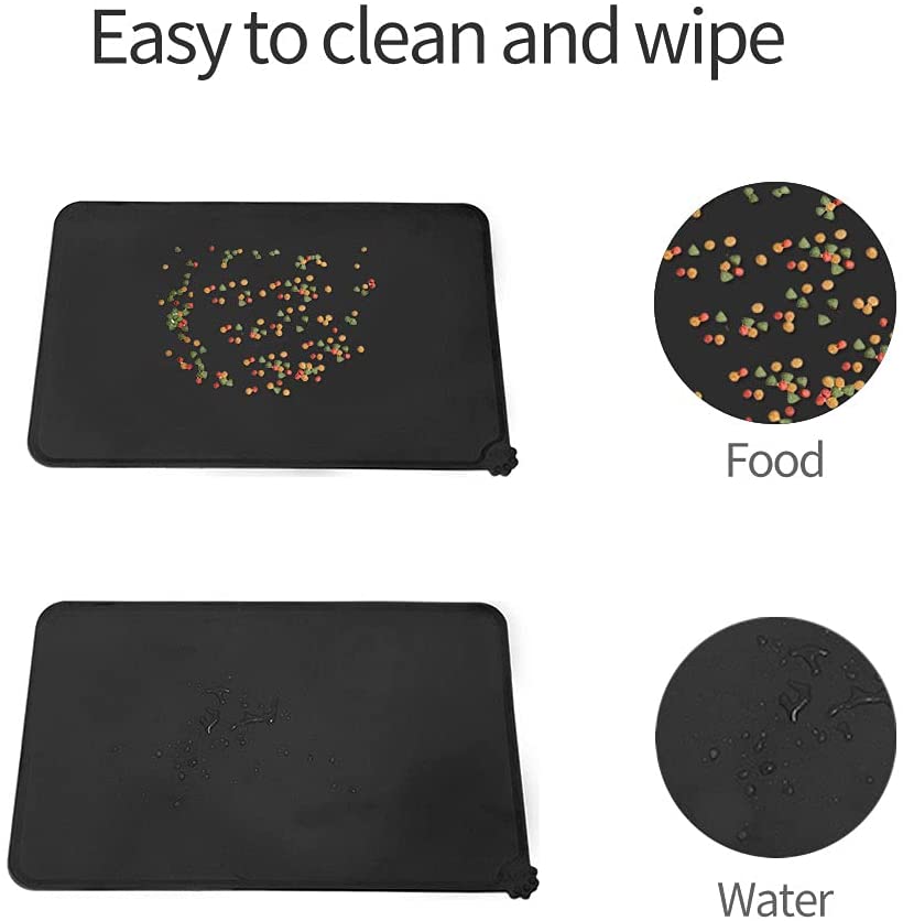 WOOZAPET Silicone Non-Slip Waterproof Large Feeding Mat For Dogs and Cats