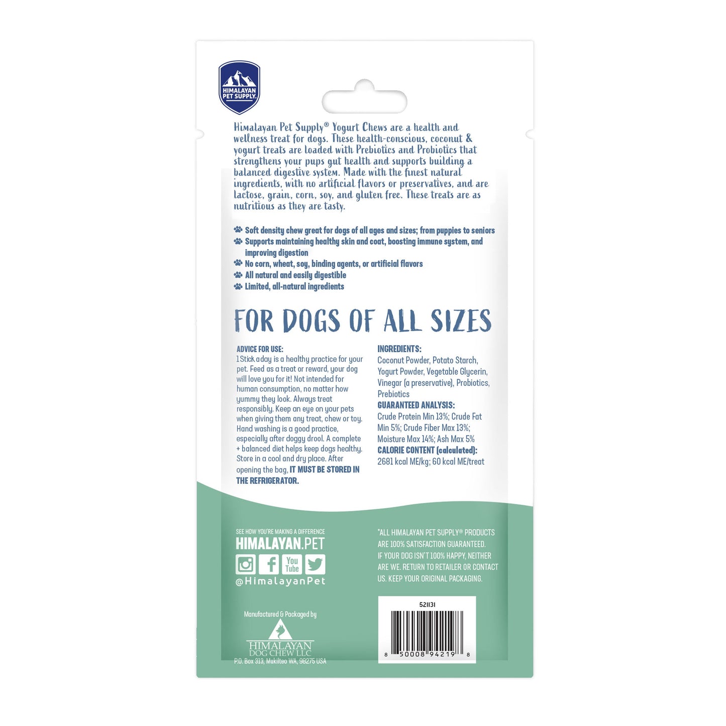Himalayan Pet Supply Health and Wellness Yogurt Sticks