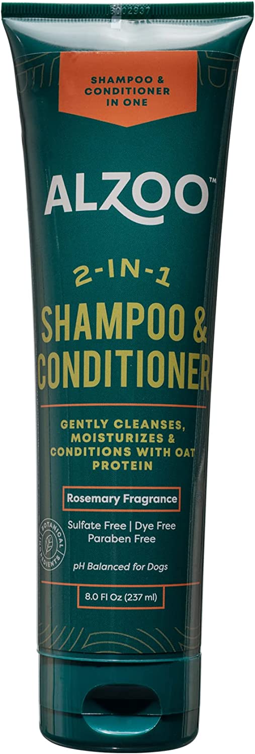 ALZOO 2-in-1 Shampoo with Conditioner for Dogs 8 oz.