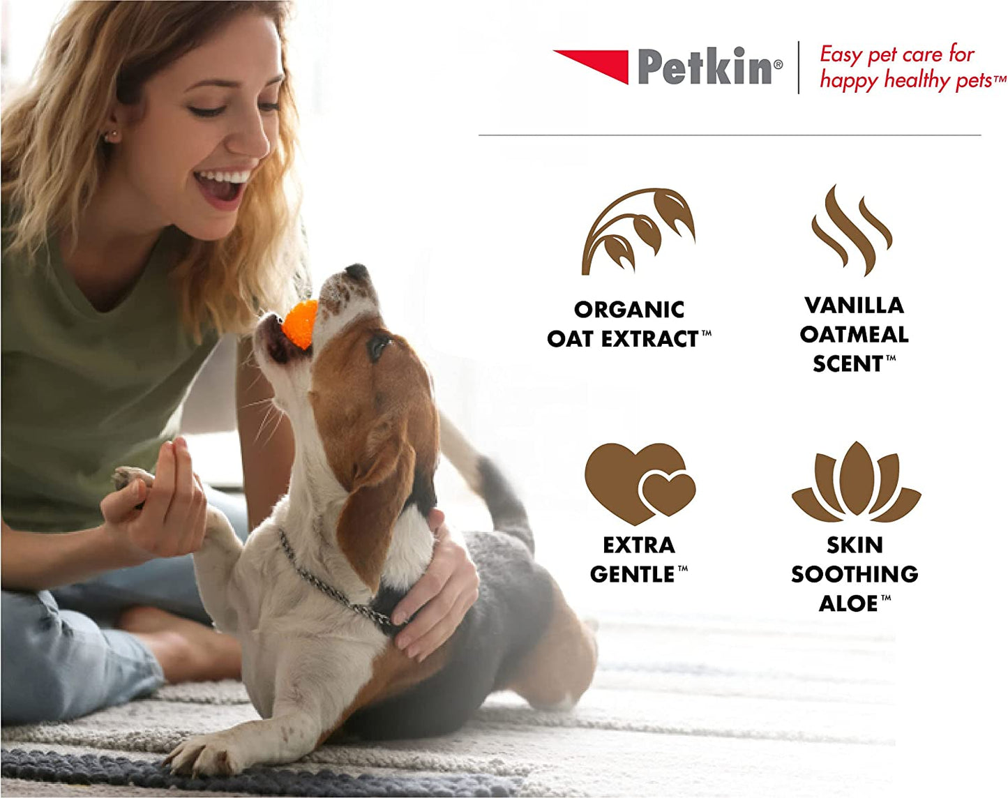 Petkin Big N' Thick Extra Large Oatmeal Pet Wipes 100 Count