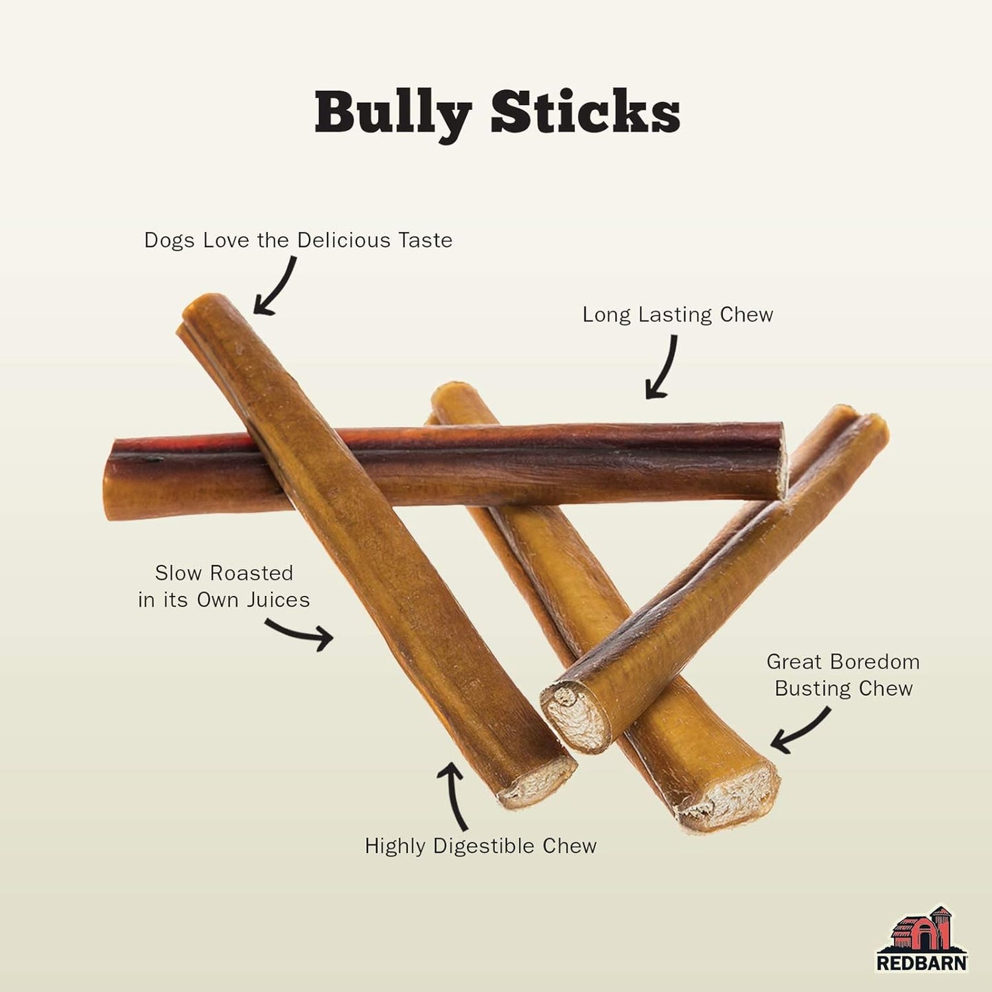 Redbarn 12" Bully Stick for Dogs (Pack of 1)