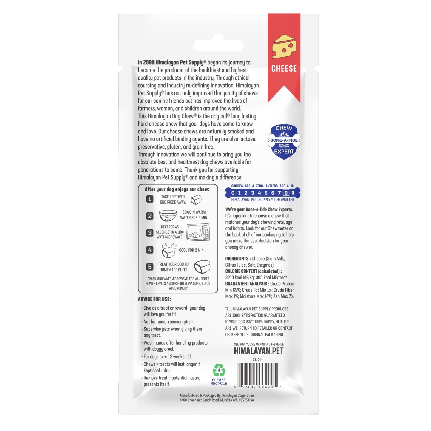 Himalayan Cheese Dog Chew Large for Dogs 55 Lbs & Smaller