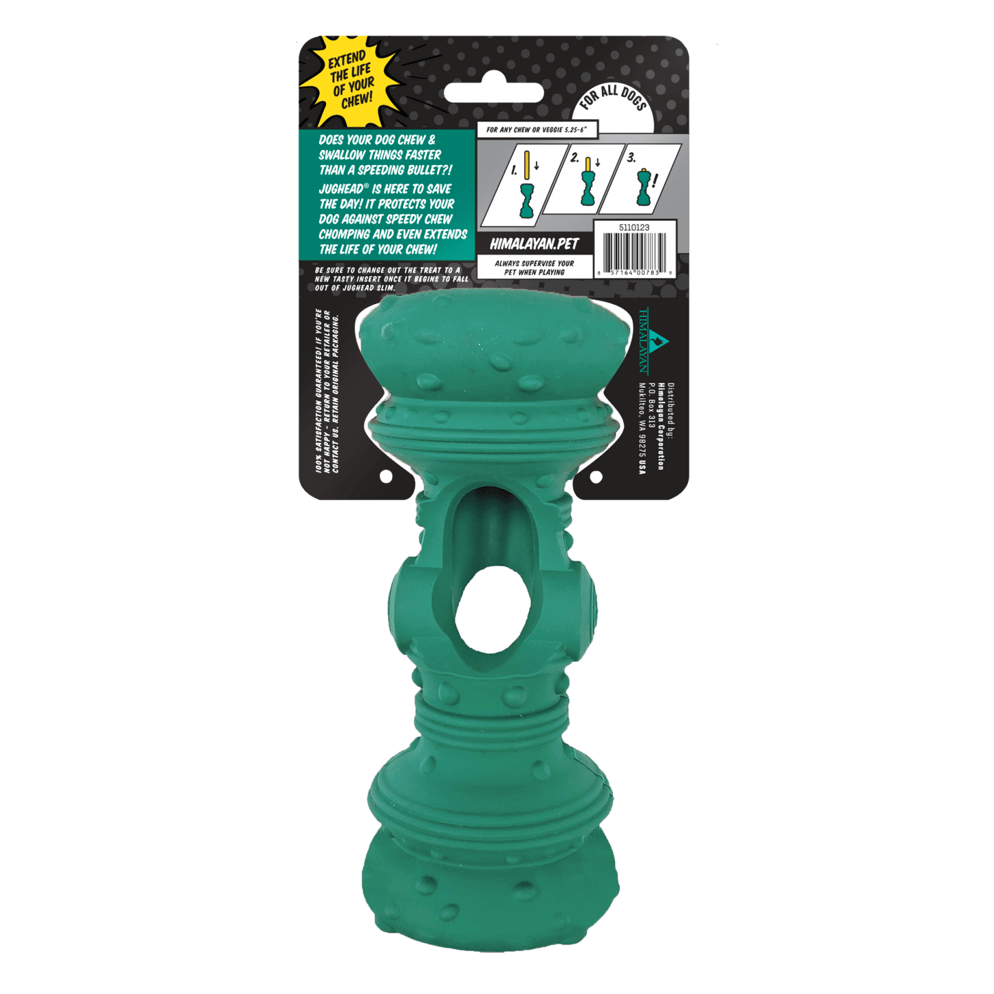 Himalayan Pet Supply Blockhead | Insert Chews  Kelly Green