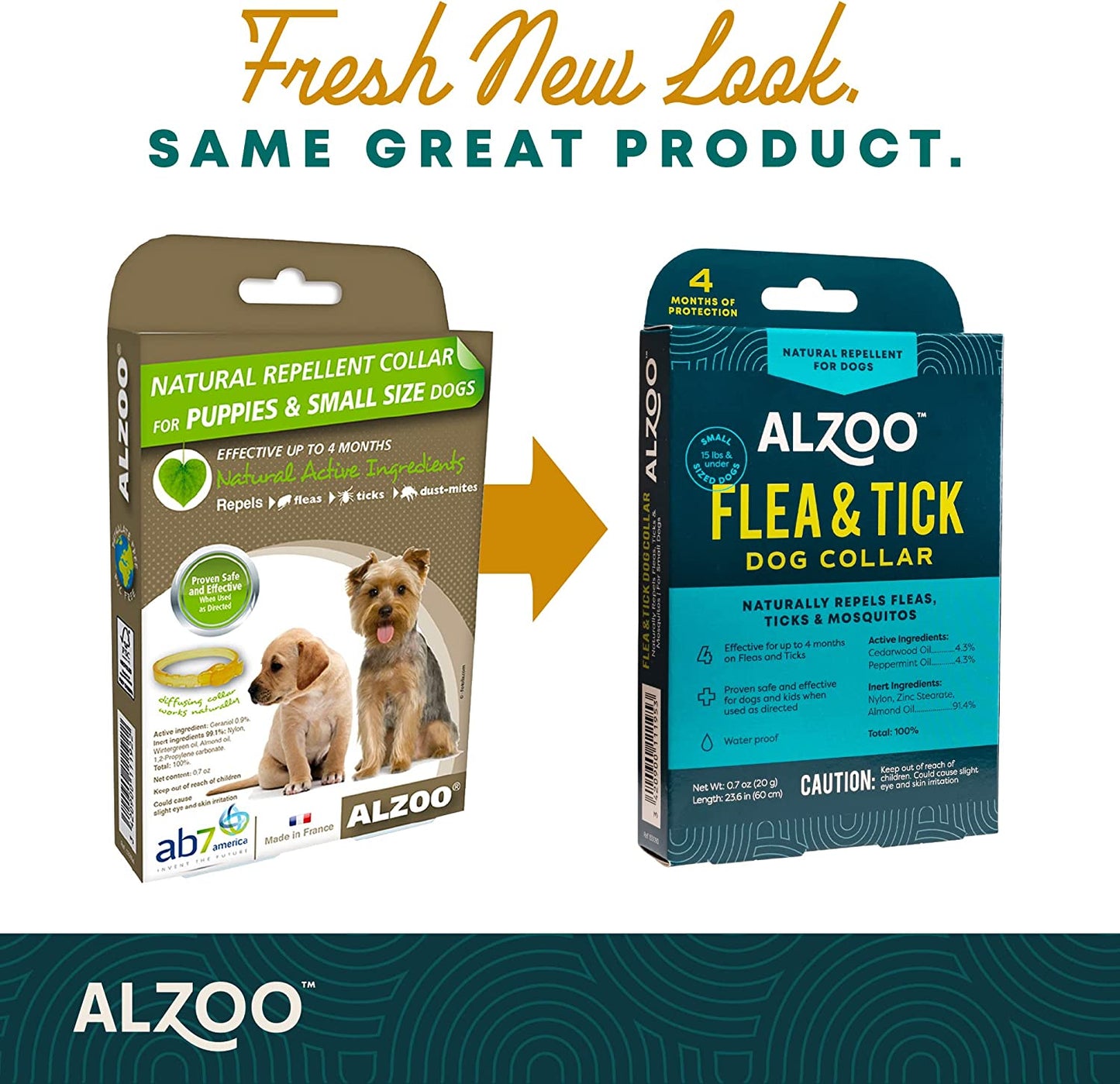 ALZOO Flea & Tick Dog Collar with Natural Diffusing Active Ingredients