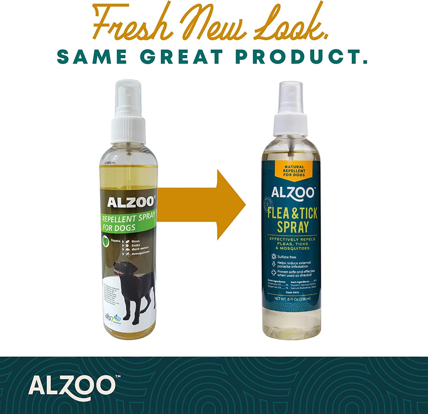 ALZOO Flea & Tick Repellent Spray for Dogs 8 oz.