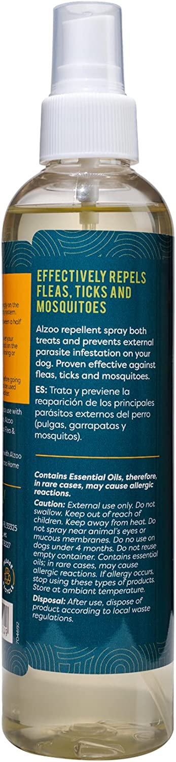 ALZOO Flea & Tick Repellent Spray for Dogs 8 oz.