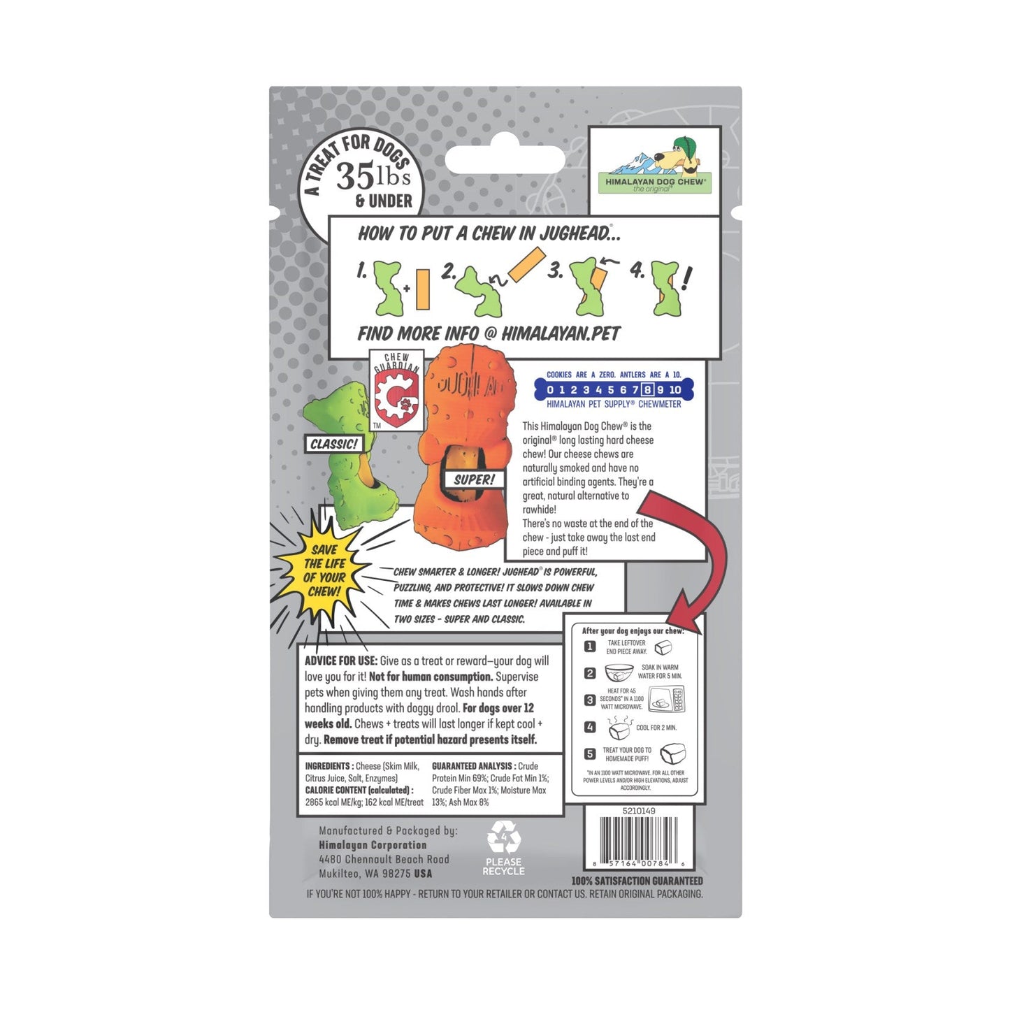 Himalayan Pet Supply Jughead Classic Cheese Chew Insert  Small