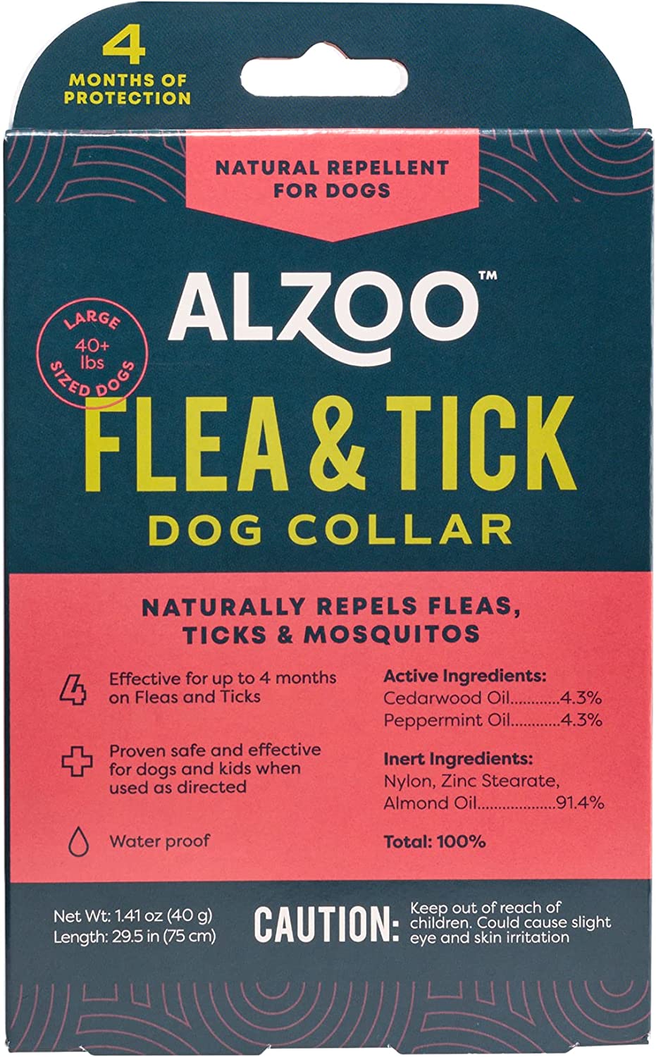 ALZOO Flea & Tick Dog Collar with Natural Diffusing Active Ingredients
