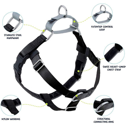 Freedom No-Pull Dog Harness — Black