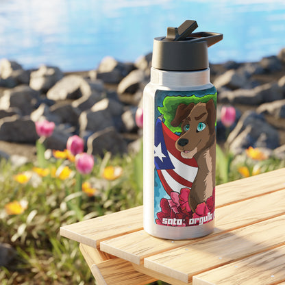 Manga - Tumbler de 32oz - Perro con bandera