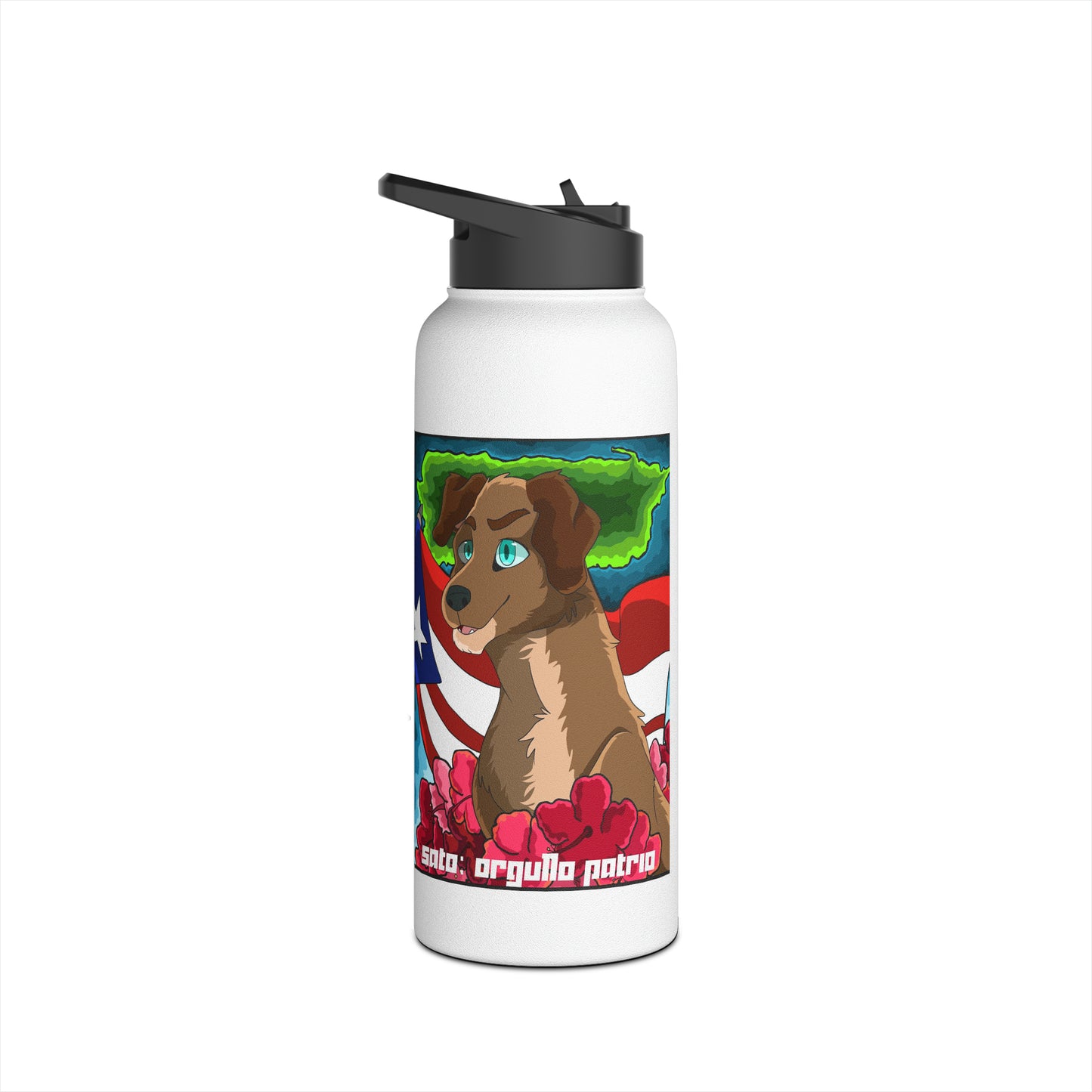 Manga - Botella de Stainless Steel - Perro y Bandera