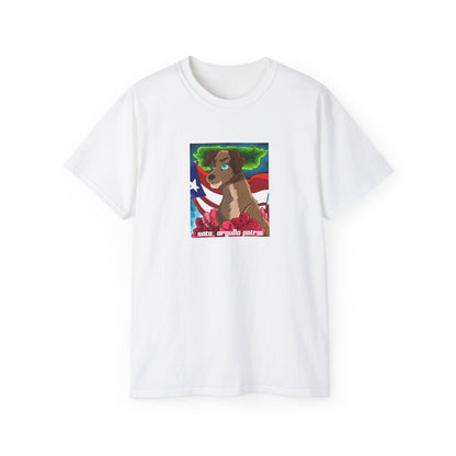 Manga - Unisex T-Shirt - Perro y bandera