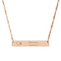 Engravable Horizontal Bar Necklace — Personalized Name/Message Pendant