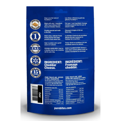 PureBites Cheddar Cheese Freeze-Dried Dog Treats — Single Ingredient