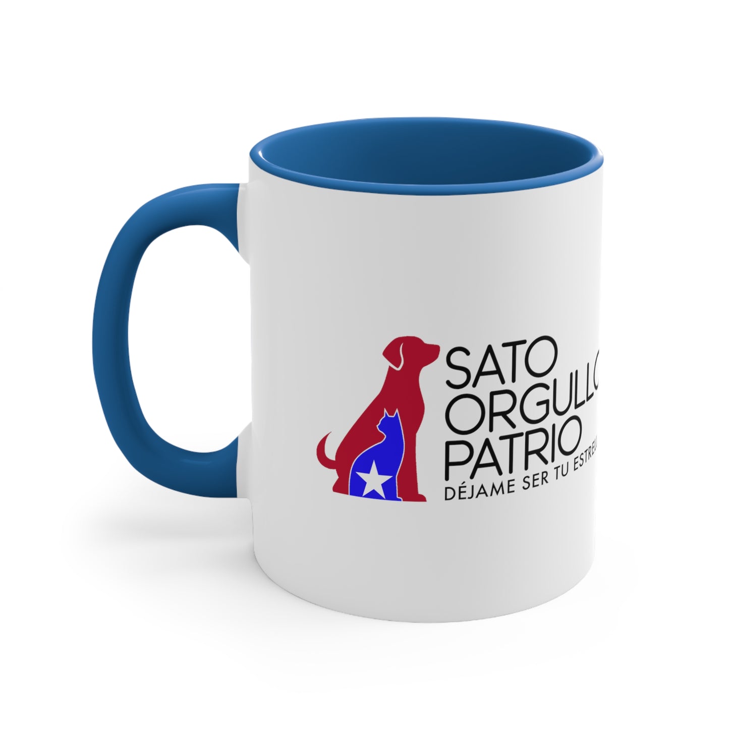 Déjame ser tu estrella - Taza de 11 oz - Perrito blanco