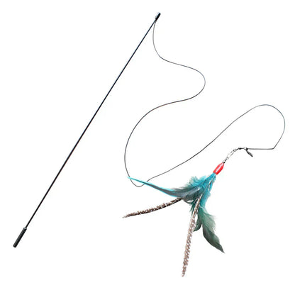 Go Cat Da Bird Rod & Feather Cat Wand Toy — Handmade in the USA
