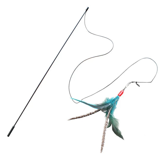 Go Cat Da Bird Rod & Feather Cat Wand Toy — Handmade in the USA