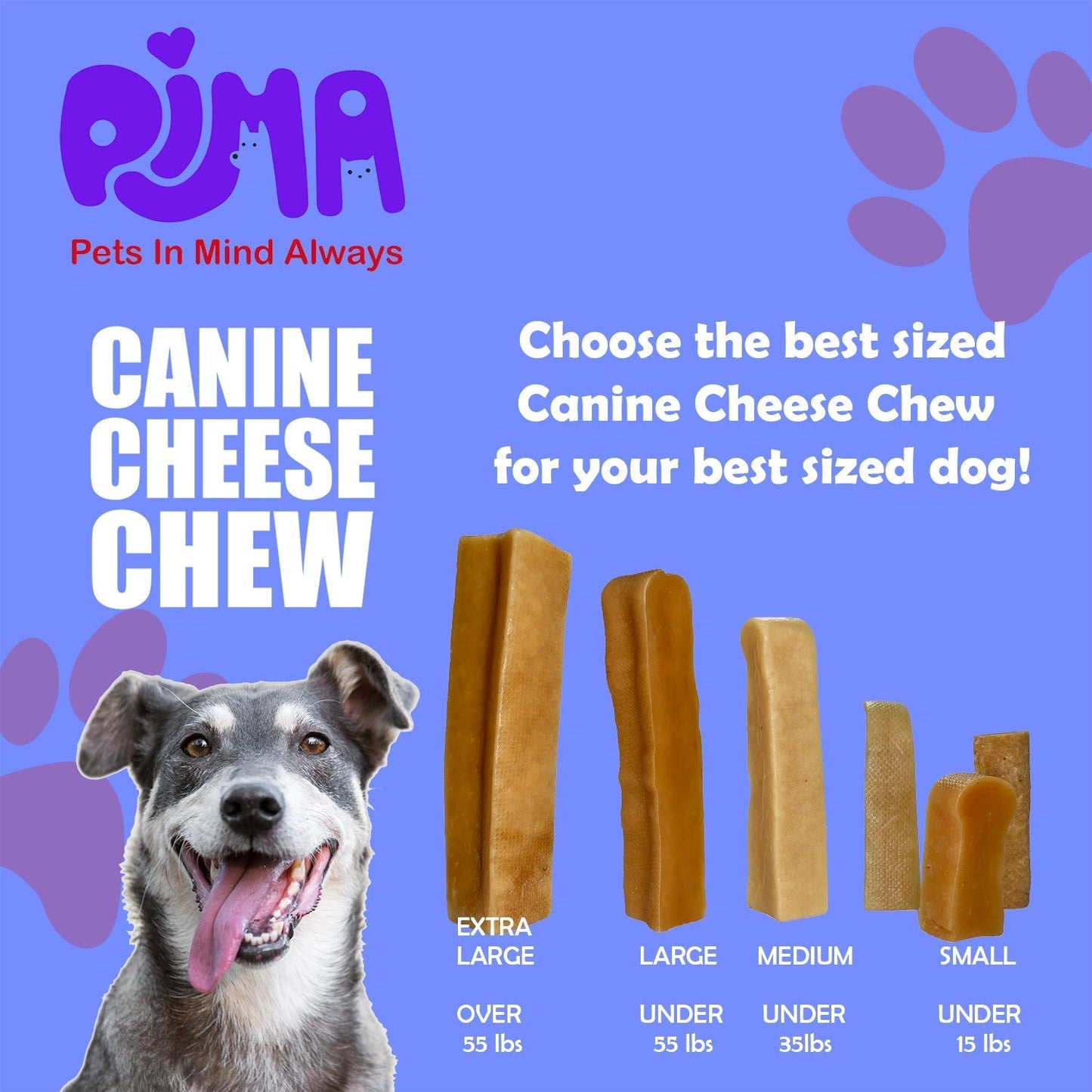 PIMA Canine Himalayan Cheese Chews — Mixed Large, 9.9 oz (3 Pack, Dogs Under 65 lbs)