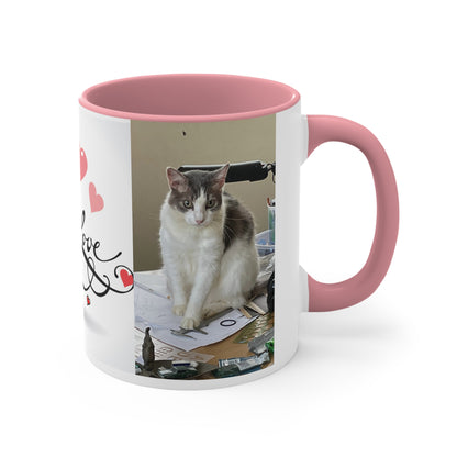 Sato Orgullo Patrio -  Gatos de San Valentín (Taza de 11oz)