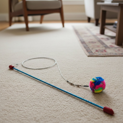 Go Cat Da Ball Crinkle Wand Cat Toy