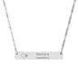 Engravable Horizontal Bar Necklace — Personalized Name/Message Pendant