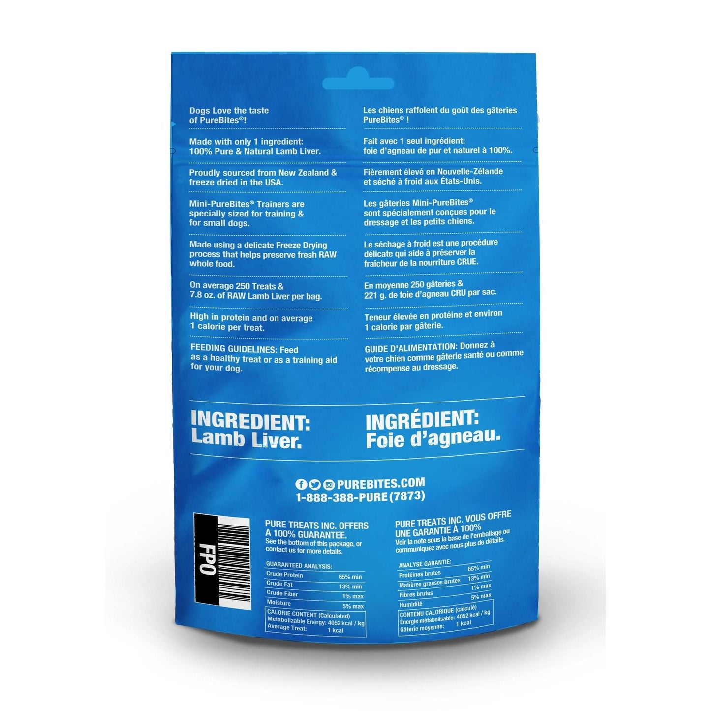 Mini PureBites Lamb Liver Freeze-Dried Trainer Dog Treats