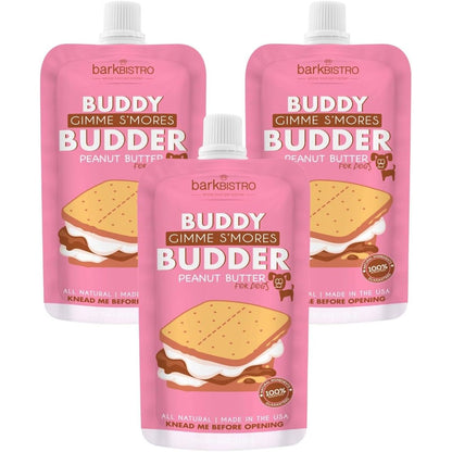 Bark Bistro Gimme S'More Buddy Budder Squeeze Packs — Trio, 3 x 4 oz