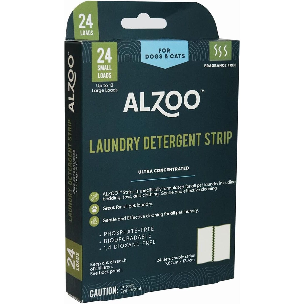 ALZOO Pet Laundry Detergent Strips — Hypoallergenic, 12 Strips