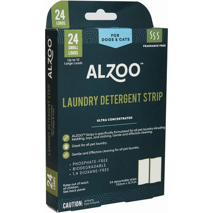 ALZOO Pet Laundry Detergent Strips — Hypoallergenic, 12 Strips