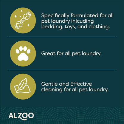 ALZOO Pet Laundry Detergent Strips — Hypoallergenic, 12 Strips
