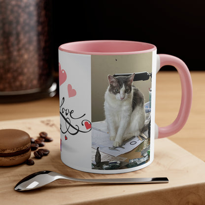 Sato Orgullo Patrio -  Gatos de San Valentín (Taza de 11oz)