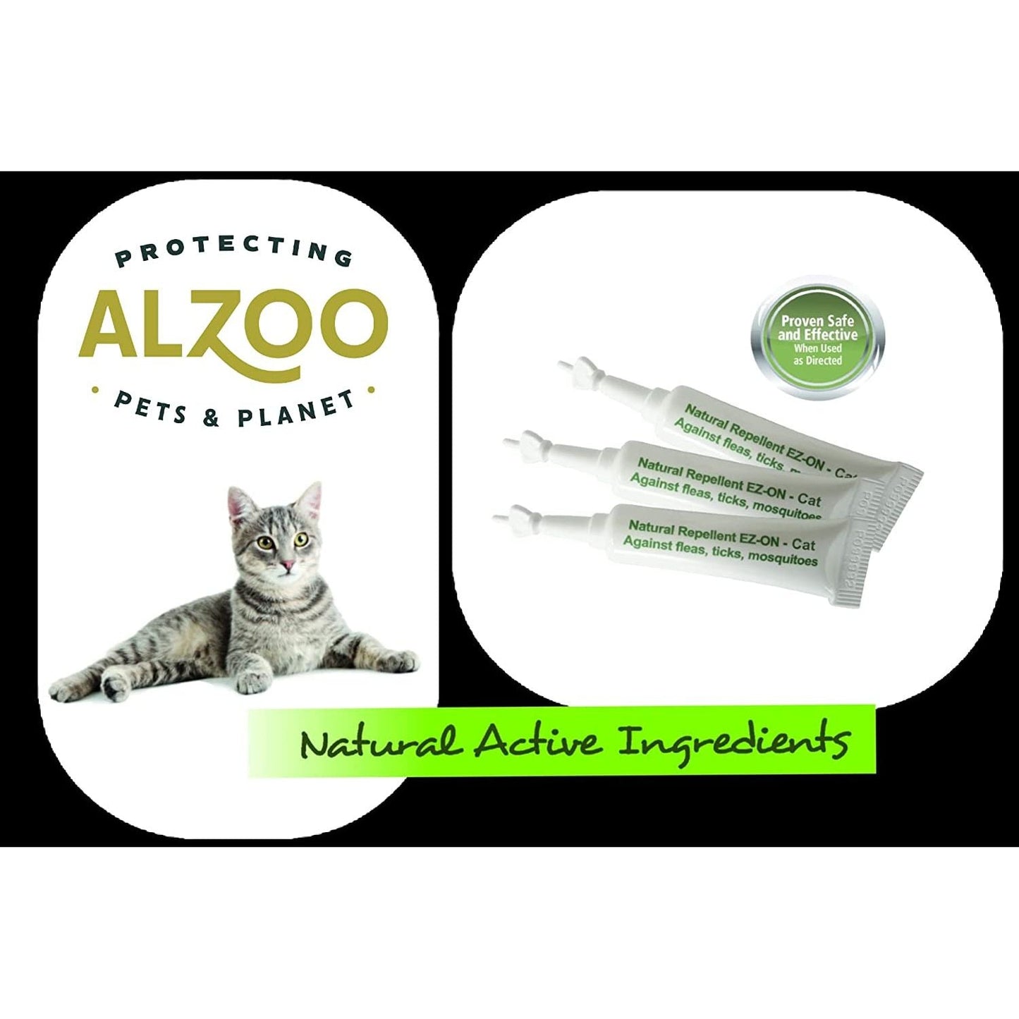 ALZOO Natural Flea & Tick Squeeze-On for Cats — 3 Pack