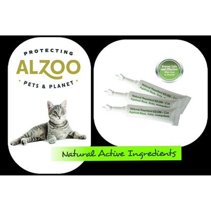 ALZOO Natural Flea & Tick Squeeze-On for Cats — 3 Pack