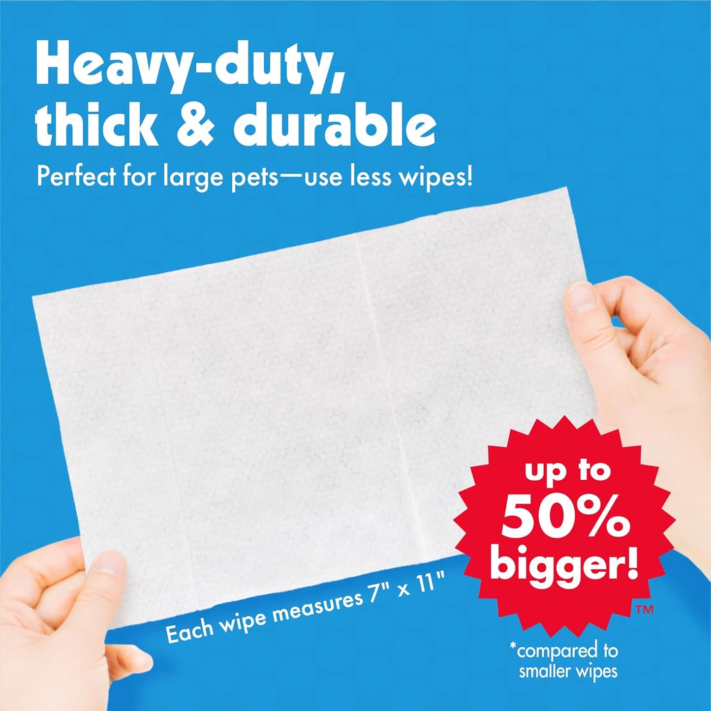 Petkin Big N' Thick Pet Wipes for Dogs & Cats — 100 ct