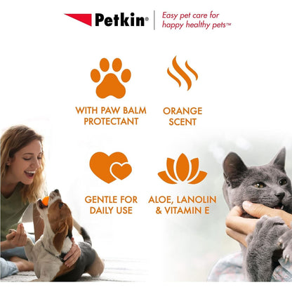 Petkin Big N' Thick Paw Wipes for Dogs 100 ct