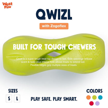 West Paw Zogoflex Qwizl Treat-Dispensing Chew Dog Toy — Large