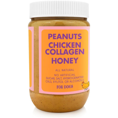 Bark Bistro Chicken Collagen Buddy Budder — 100% Natural Dog Peanut Butter, 17 oz