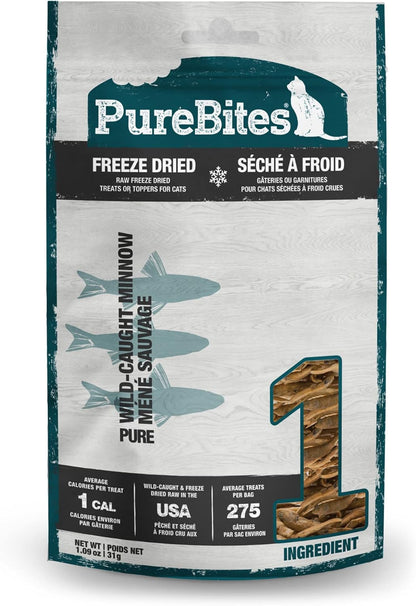 PureBites Minnows Freeze Dried Treats for Cats 1.09 Ounces