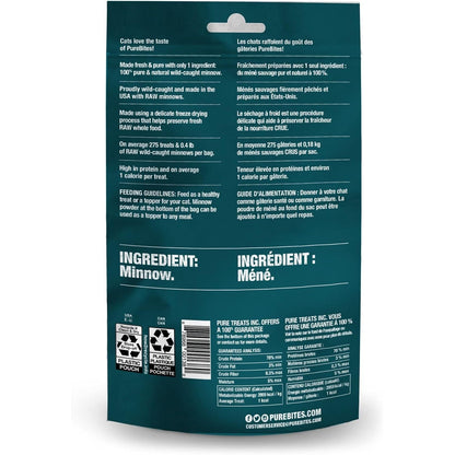 PureBites Freeze-Dried Minnow Cat Treats — Single Ingredient, 1.09 oz