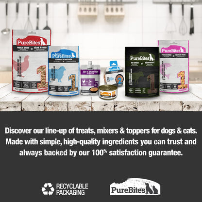 PureBites Beef Food Topper for Dogs — Single Ingredient, 3 oz